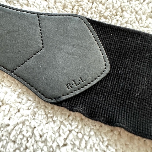 LAST CHANCE! Lauren Ralph Lauren Black Stretch Belt NWT XL - Picture 4 of 5